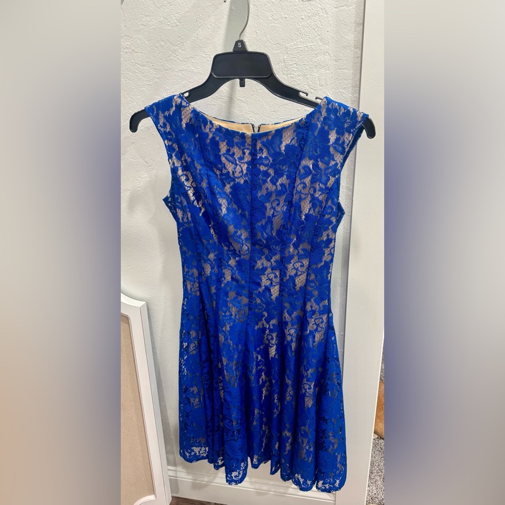 Danny & Nicole Royal Blue Lace Dress